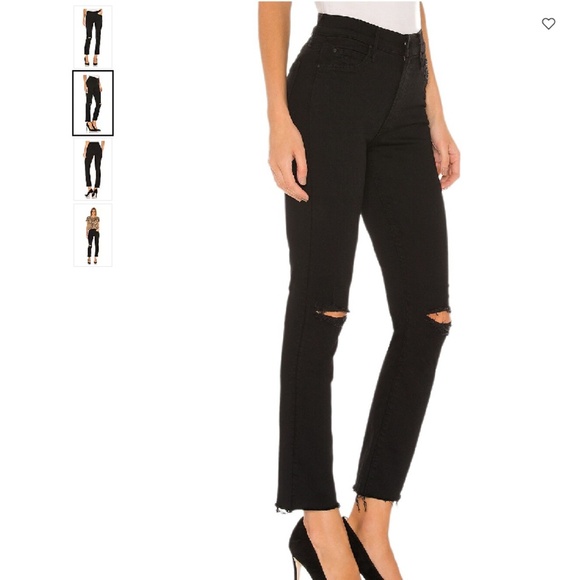 MOTHER The Rascal Ankle Fray Guilty As Sin Black Jeans - Size 32 - Picture 2 of 15